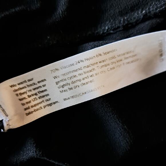 EILEEN FISHER Black System Washable Stretch Crepe Slim Ankle Pant Size Small - Picture 9 of 9